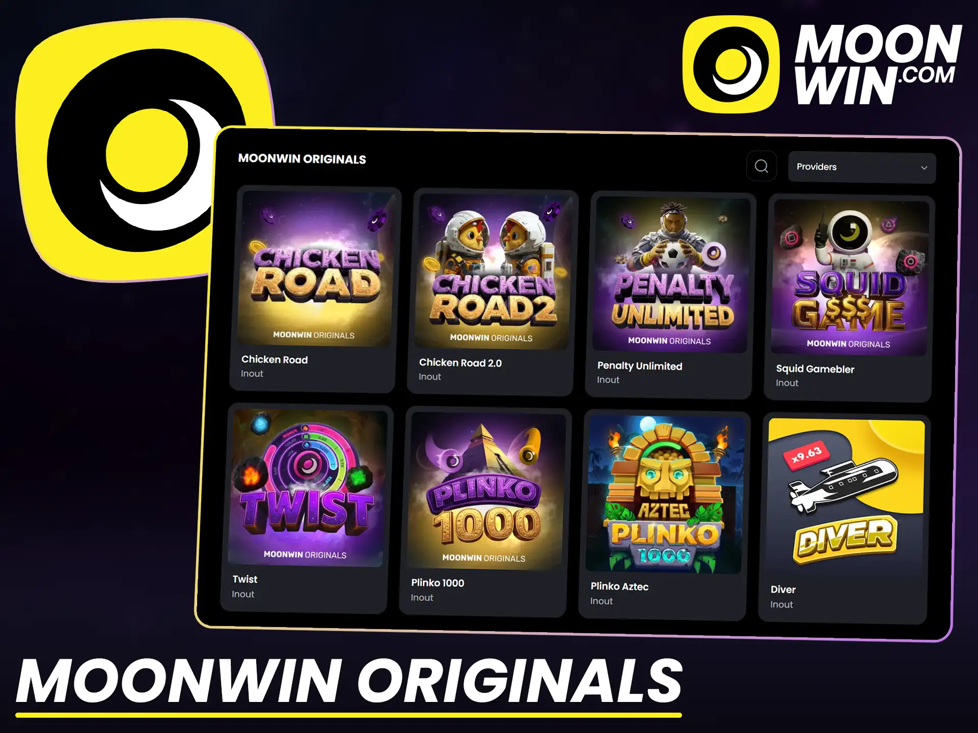 Discover unique Moonwin original games for an exciting casino experience.