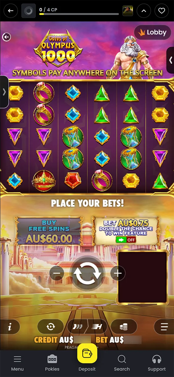 Set your bet and play Moonwin slots to hit big payouts.