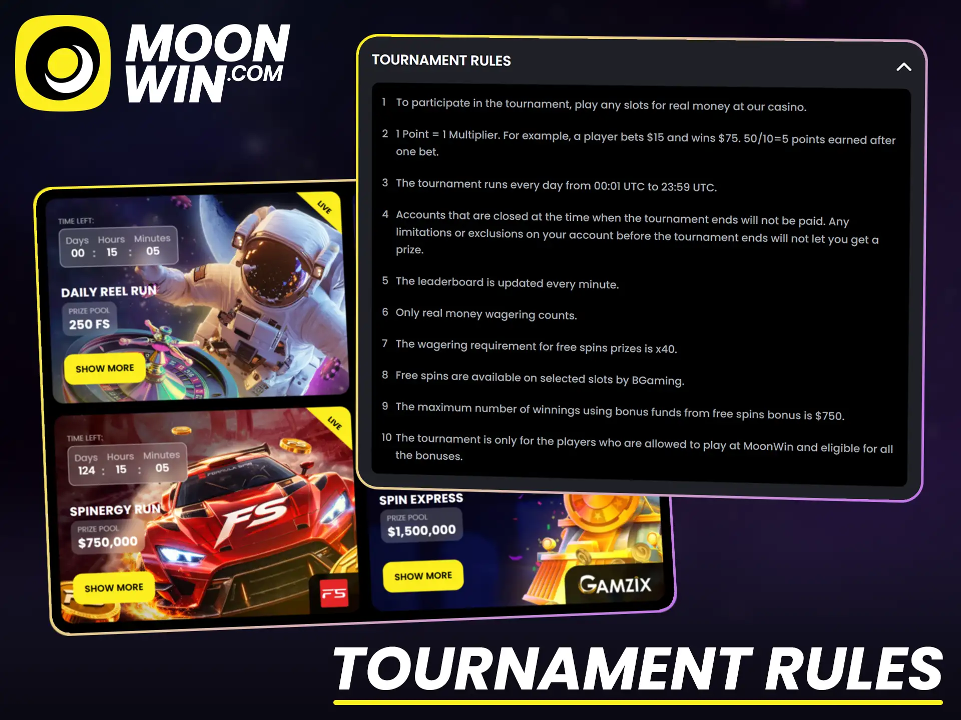 Read the Moonwin tournament rules carefully before entering the contest.